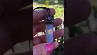 Radiate Elegance with the BESHEEK Handmade Copper Opalite Crystal Point Pendant | Boho Jewelry