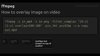 How to overlay image on video #ffmpeg