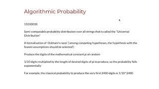 4.10 Algorithmic Probability and the Universal Distribution