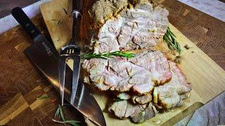 Delicious pork roast in the oven