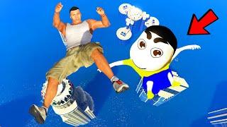 SHINCHAN AND FRANKLIN TRIED THE IMPOSSIBLE TSUNAMI CHALLENGE GTA 5