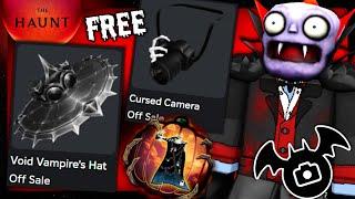 THE HAUNT! HOW TO GET Void Vampire’s Hat, Cursed Camera & Dastardly Death Cape Badge! (ROBLOX)