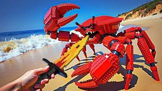 Hunting vs Making Pefect Giant CRAB MONSTER Recipe IRL || Lego Cooking Stop Motion vs ASMR