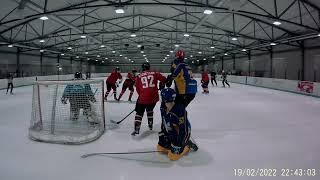 Eishockey-Spiel SV Gold-Blau "Augsburger-Luchse 2" vs "Eis-Stern  Könnigsbrunn" 19. 02. 2022, Teil_4