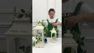 Angela Flower White Series With Greenery Plants Vine Decor Light Stand #diy  #wedding #flowers
