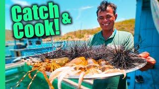 Vietnam’s Aquaman!! SPIKY Sea Urchin and Seafood FEAST!! | Surviving Vietnam Part 7