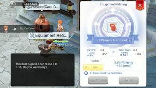 Ragnarok Mobile: Refining my Sage Diary from +12~15!