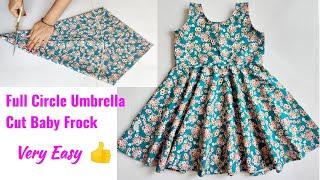 Full Umbrella cut Baby frock cutting and stitching