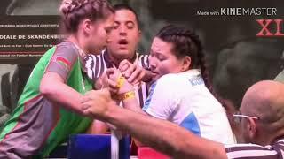 Kristyna Leshkevich & Yana Usina in the World Championchip of Armwrestling / left hand