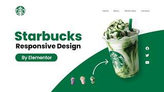 Starbucks Elementor Landing Page Website Design | WordPress Elementor Pro Tutorial 2022