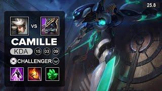 Camille vs Nasus Top - KR Challenger - Patch 25.8 Season 15