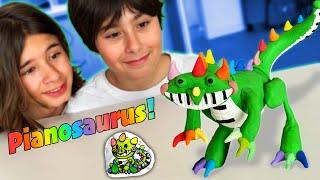 Plasticine & Squishy Figure of the PIANOSAURUS with Dani and Evan