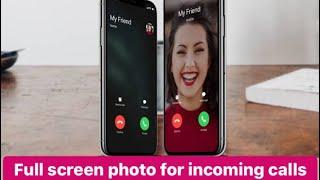 How to enable full screen photo for incoming calls for contacts on iPhone and all iOS devices.