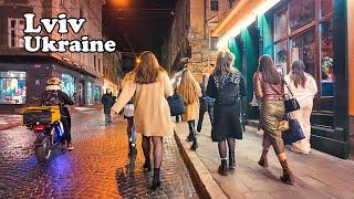 Nightlife. Friday atmosphere of Lviv Walking Tour 4K