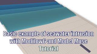 Basic example of seawater intrusion with Modflow6 and BUY on Model Muse 5.2 - Tutorial