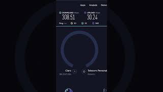 ¿Qué velocidad de internet tengo? Test de velocidad 300 megas FIBRA OPTICA Claro