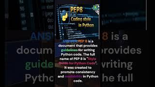 What is PEP 8? #python #pep8