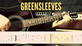 Greensleeves - Acoustic Guitar Solo - Free TAB - Easy Arrangement