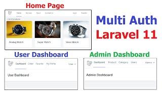 Multi auth laravel 11 breeze & customize layouts