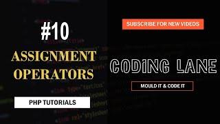 Assignment Operators In PHP | PHP Tutorial For Beginners - Coding lane