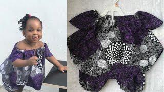 HOW TO MAKE ANKARA TWO PIECE FOR A BABY|OFF SHOULDER TOP AND SHORTS|CUTTING AND SEWING TUTORIAL