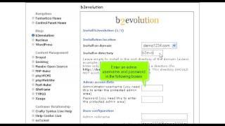 How to install b2evolution from Fantastico