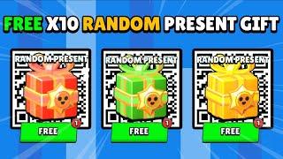 FREE QR CODE X10 LEGENDARY PRESENT GIFT MERRY CHRISTMAS In Brawl Stars