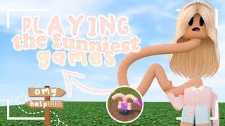 playing the most FUNNIEST AND THE WEIRDEST GAMES || glowiiq  ɞ