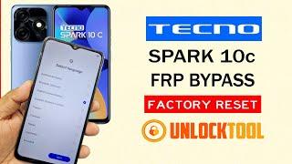 Tecno Spark 10c Frp Bypass With Screen Lock reset Unlock Tool