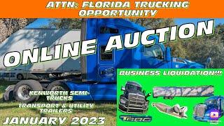 Score a deal on a SEMI-TRUCK or SEMI-TRAILER at our online auction - JANUARY 2023 - FLORIDA