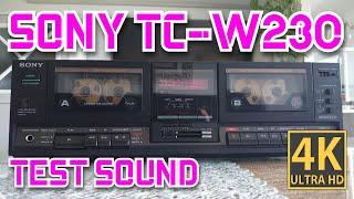 SONY TC W230 Stereo Cassette Deck Test Sound 4K