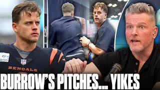 Joe Burrow Baseball Pitches At FanaticsFest Were... Yikes... | Pat McAfee Show