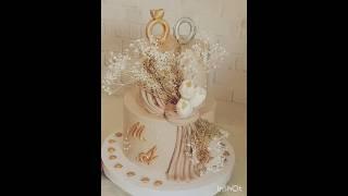 تورتة خطوبه بعجينه السكر  #cake #كورس_تعليم_تورت_وحلويات #تورتة #cakedecorating