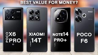 Xiaomi 14T Vs Poco X6 Pro Vs Poco F6 Vs Redmi Note 14 Pro Plus - Best value?