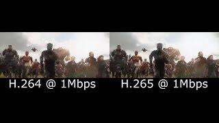 H.264 vs H.265 comparison (1080p)