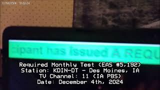 TONES, TONES, & MORE TONES... EAS Tests from 12/3/24 - 12/19/24 (EAS #5,177 - 5,286)