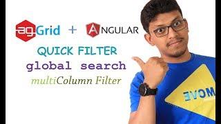 agGrid + angular: quick filter, global search, multi column filter