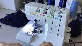 Beginners Guide Serging: Serging a T-Shirt Banded Neckline