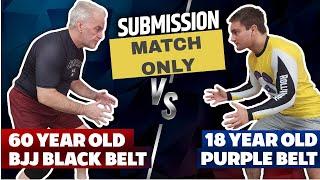 Old Man BJJ Black Belt vs 18 Year Old Purple Belt in Jiu Jitsu Match