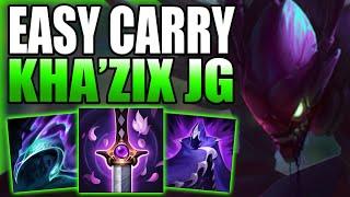 HOW TO EASILY CARRY SOLO Q GAMES BY YOURSELF WITH KHA'ZIX JUNGLE! - Gameplay Guide League of Legends