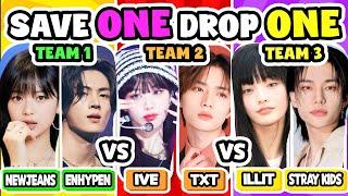 SAVE ONE KPOP SONG TEAM [SAVE ONE DROP ONE  -  KPOP GAMES 2024