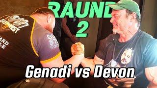 Devon vs Genadi one more time #devonlarratt #genadikvikvinia #eastvswestarmwrestling