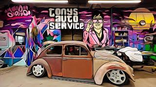 Touring the Most Badass Graffiti Covered Vintage Volkswagen Shop! | Tony's Auto Service