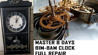 MASTER 8 DAYS BIM-BAM ANTIQUE CLOCK | FULL REPAIR | WORKING | RESTORED | RAVI TIMES