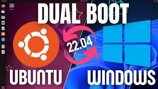 How to Dual Boot Ubuntu 22.04 LTS and Windows 10 | Step by Step Tutorial - UEFI Linux