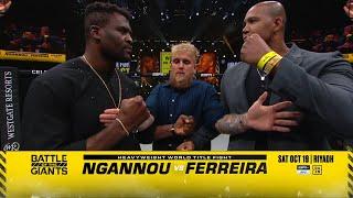 Francis Ngannou and Renan Ferreira faceoff ahead of their Oct. 19 PFL fight | ESPN MMA