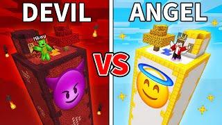 JJ's ANGEL Chunk vs Mikey's DEVIL Chunk Survive Battle in Minecraft - Maizen