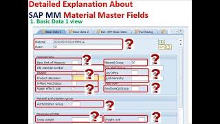 ( Basic Data 1 View ) SAP S/4 HANA MM Material Master Detailed Explanation