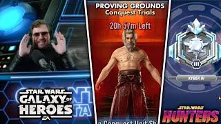 INSANE Grand Arena Championship, Malicos Proving Grounds in SWGoH, I Made Kyber in Star Wars Hunters