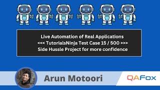 Live Automation of Real Projects using Selenium Java - Part 18 (TC_RF_015)